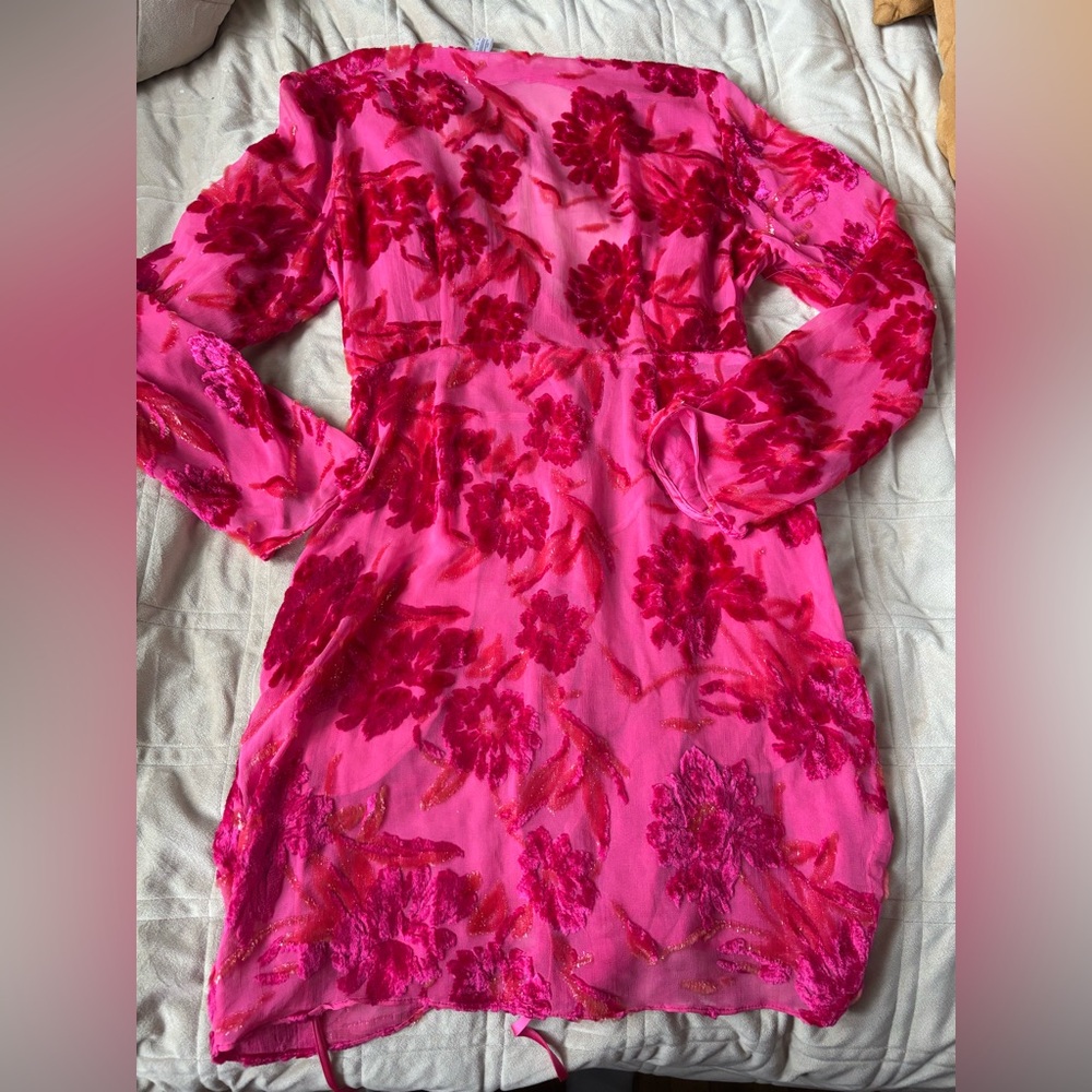 Fleur du mal Fil Coupe Mini Wrap Dress - Picture 6 of 7